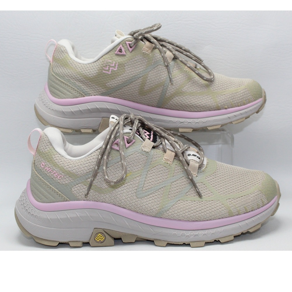 Hi-Tec AWW Mauna Hiker WP Women 8 Tan Pink Waterproof Trail Shoes CH80104W-TQY